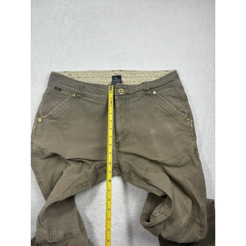 Kuhl The Law Pants 36x32 Men's Patinadye Brown Canvas Hiking Gorpcore